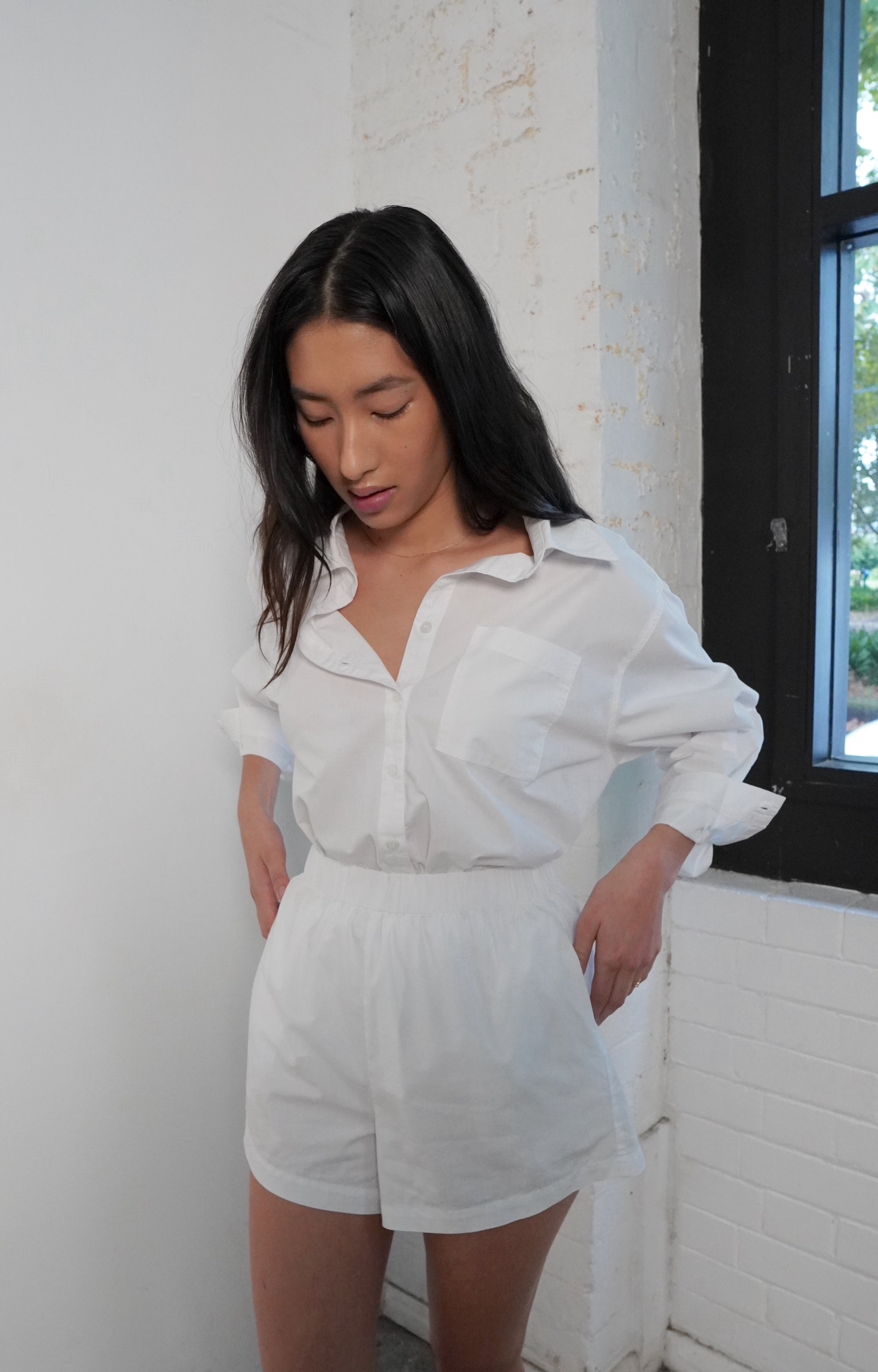 Daily Set Cotton Short - White